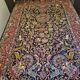 Grand Tapis Kashan Chasse Bleu Nuit 146x222 – Scène Animée