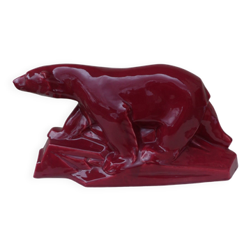 Ours en céramique rouge