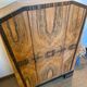Vintage art deco storage furniture (dresser, wardrobe) in burr walnut