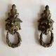Pair of bronze door knockers - Empire lion head handles