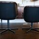 Leather armchair black by Charles Pollock for Knoll International