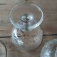 5 antique clear glass cups