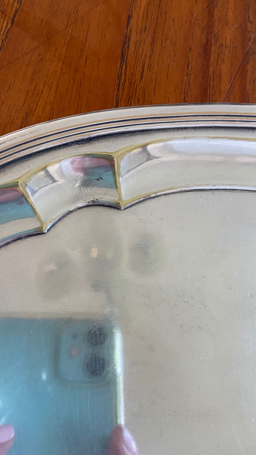 Silver metal tray early twentieth century