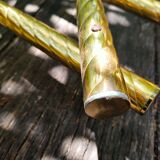 Wall coat rack in gilded metal