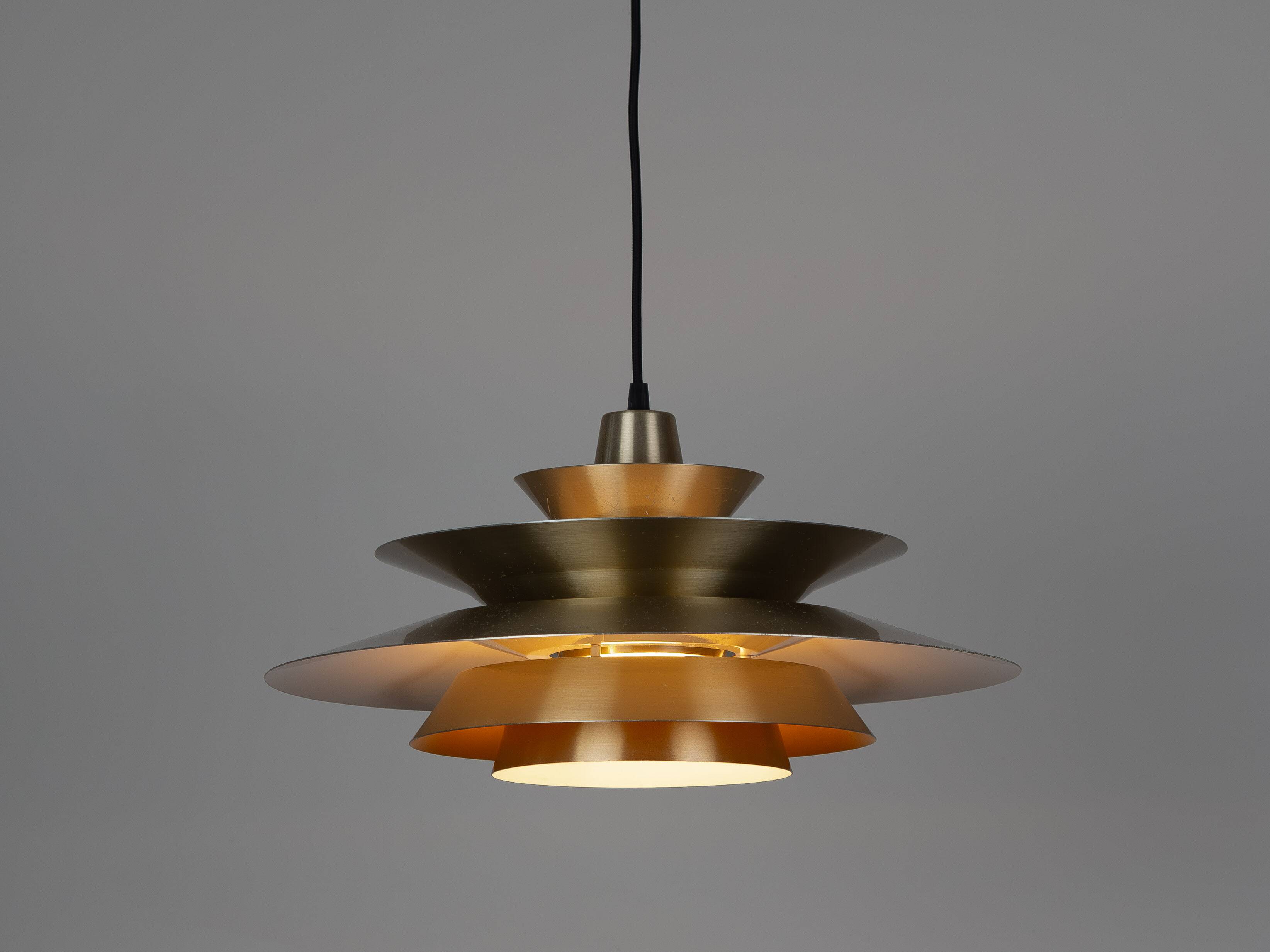 Vintage Swedish Pendant Lamp by Carl Thore, 1960s, Scandinavian Mid-Century