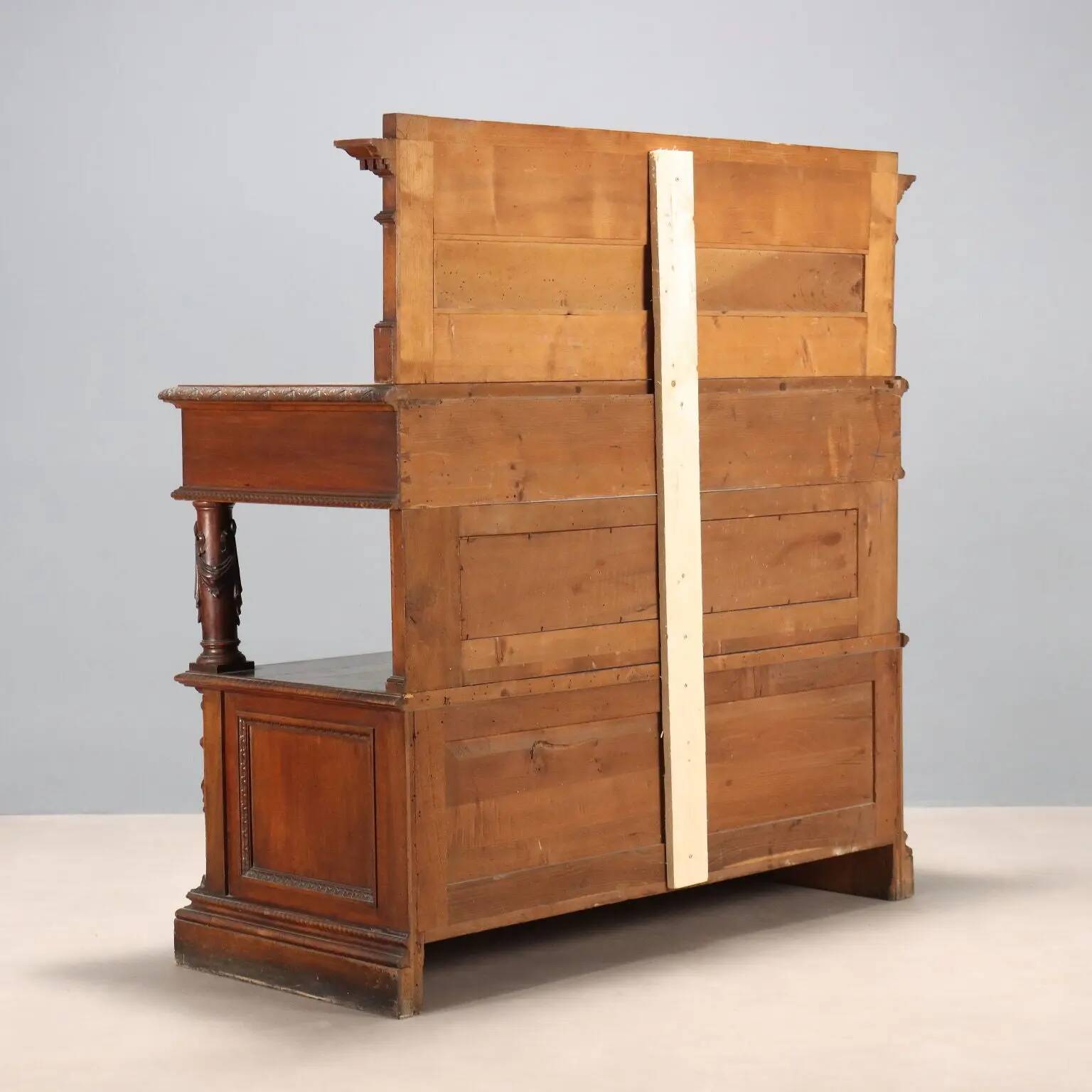 Antique walnut buffet in neo-Renaissance style, 19th century.