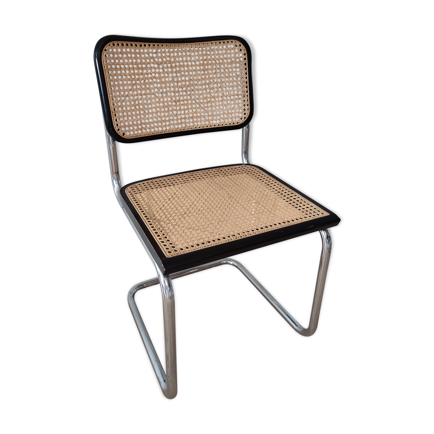Chaise cannée modèle B32 de Marcel Breuer