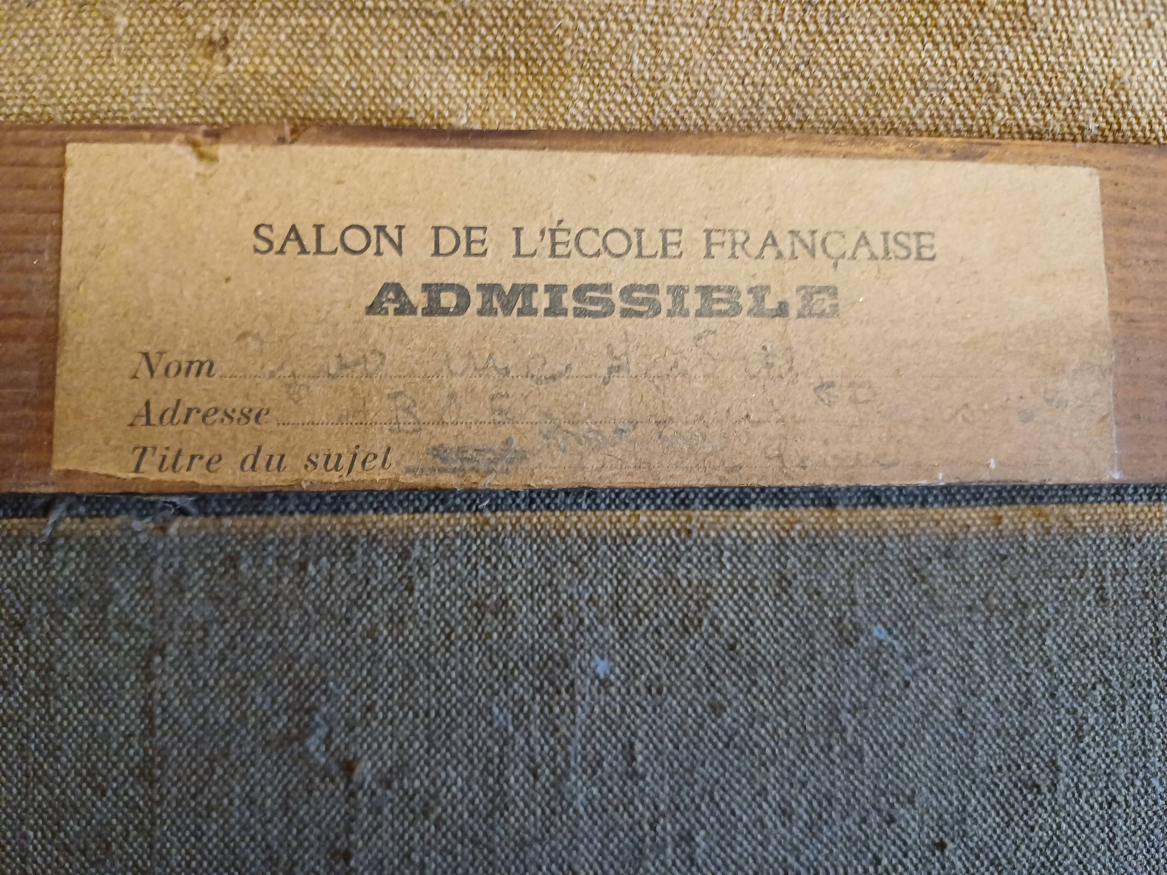 Oil on Canvas 19th Yvonac Annurey R "Barge"