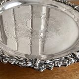 Silver-plated tripod serving dish