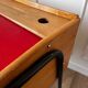 Small vintage red and wood desk