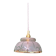 Vintage pendant lamp shade in white and gold frosted glass
