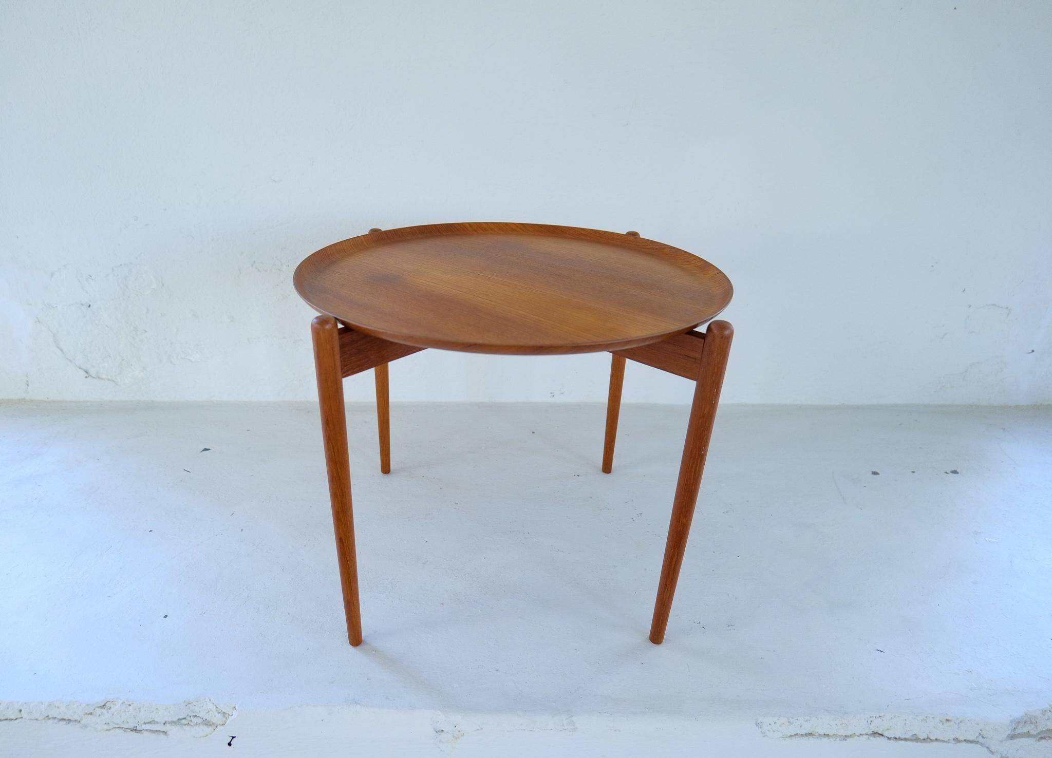 Mid-century modern teak side table/tray Sweden 1960s