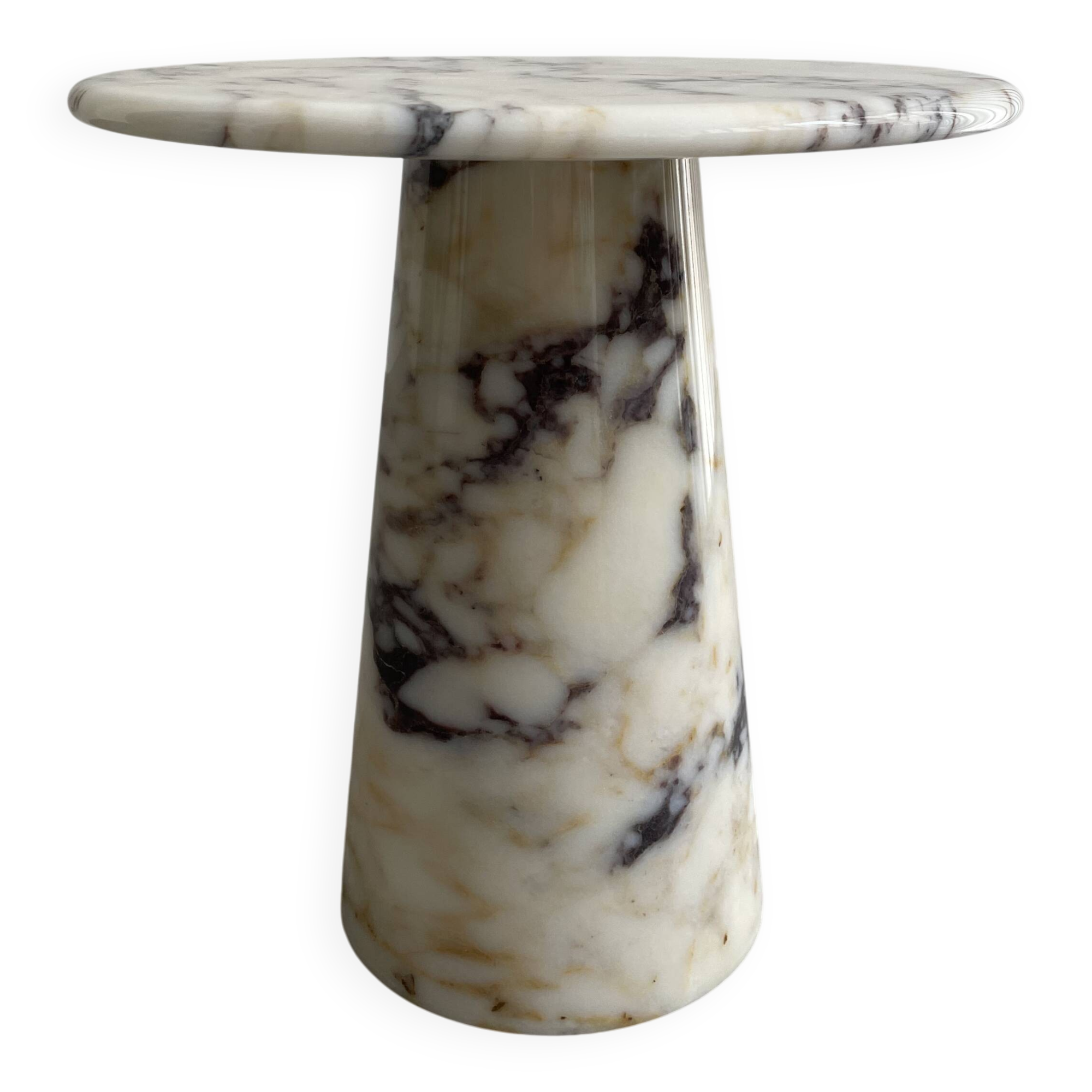 Table d'appoint en marbre calacatta viola