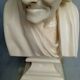 Voltaire bust in plaster 60cm th mid 20th century