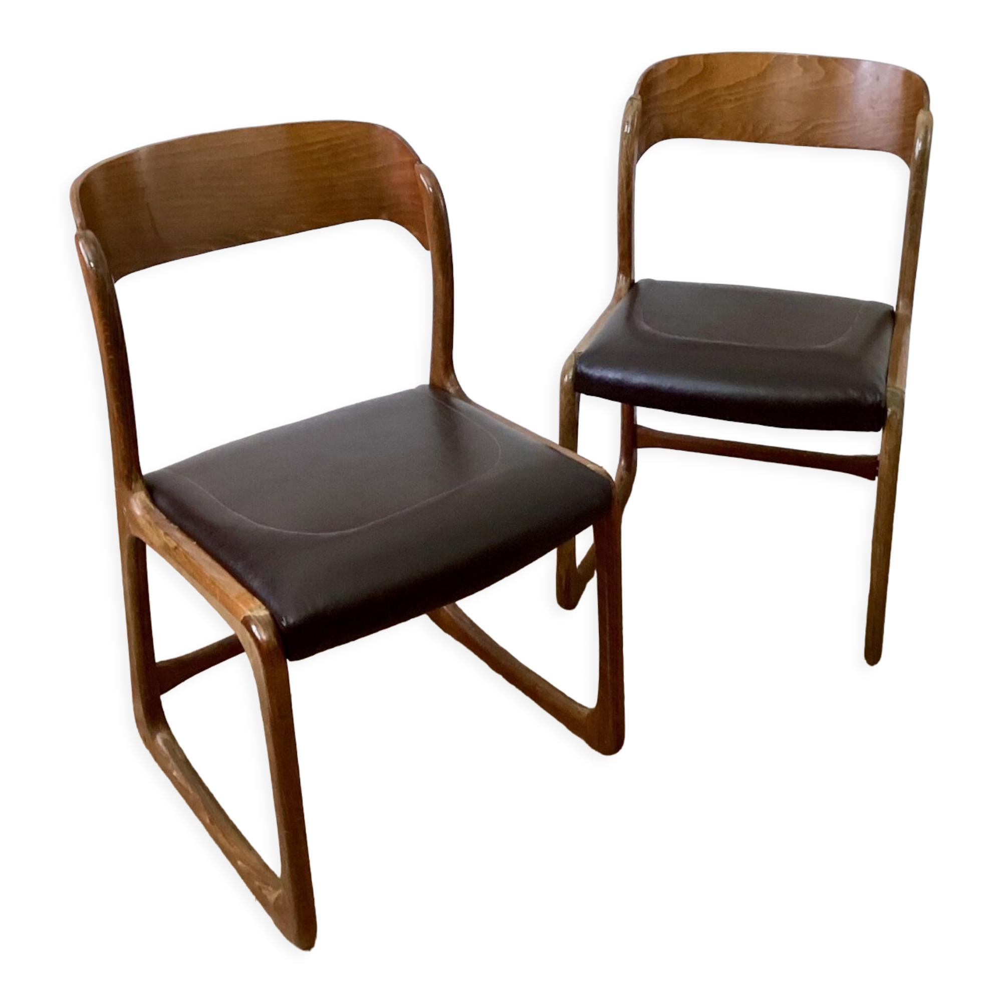 Pair of Baumann Sleigh chairs