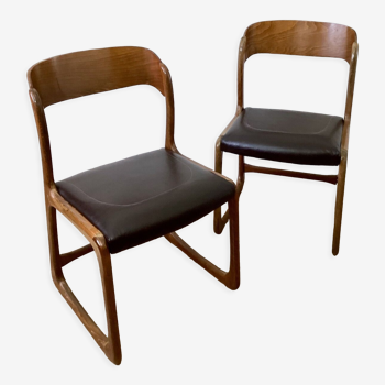 Pair of Baumann Sleigh chairs