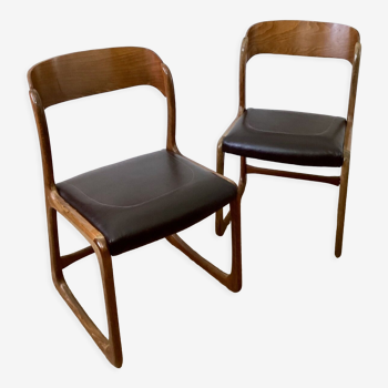 Paire de chaises Traineau Baumann