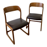 Pair of Baumann Sleigh chairs