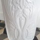 Umbrella door door ceramic canes enamelled white vintage floral motifs