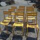 Vintage iron bistro chairs x 9