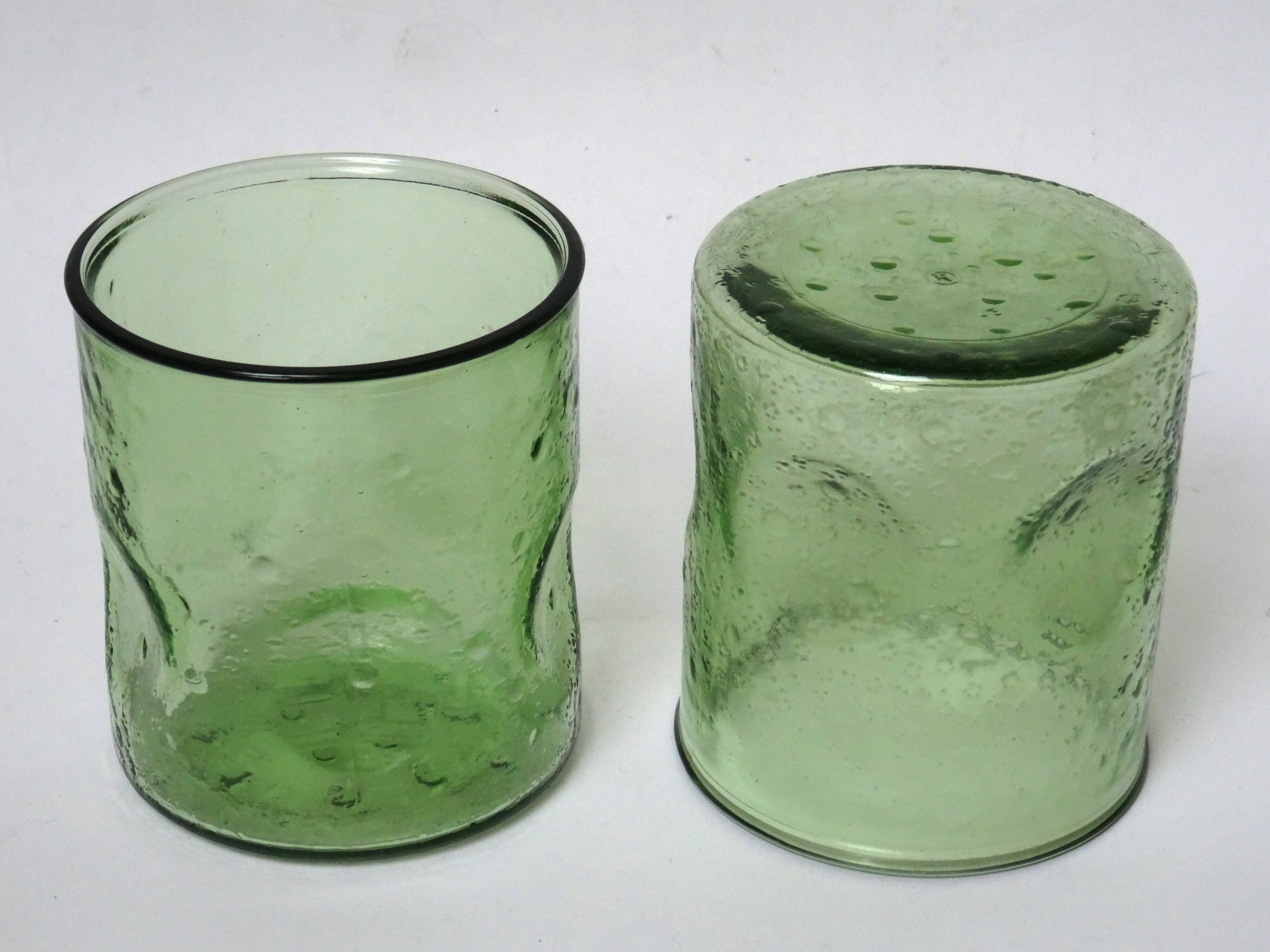 7 vintage water glasses