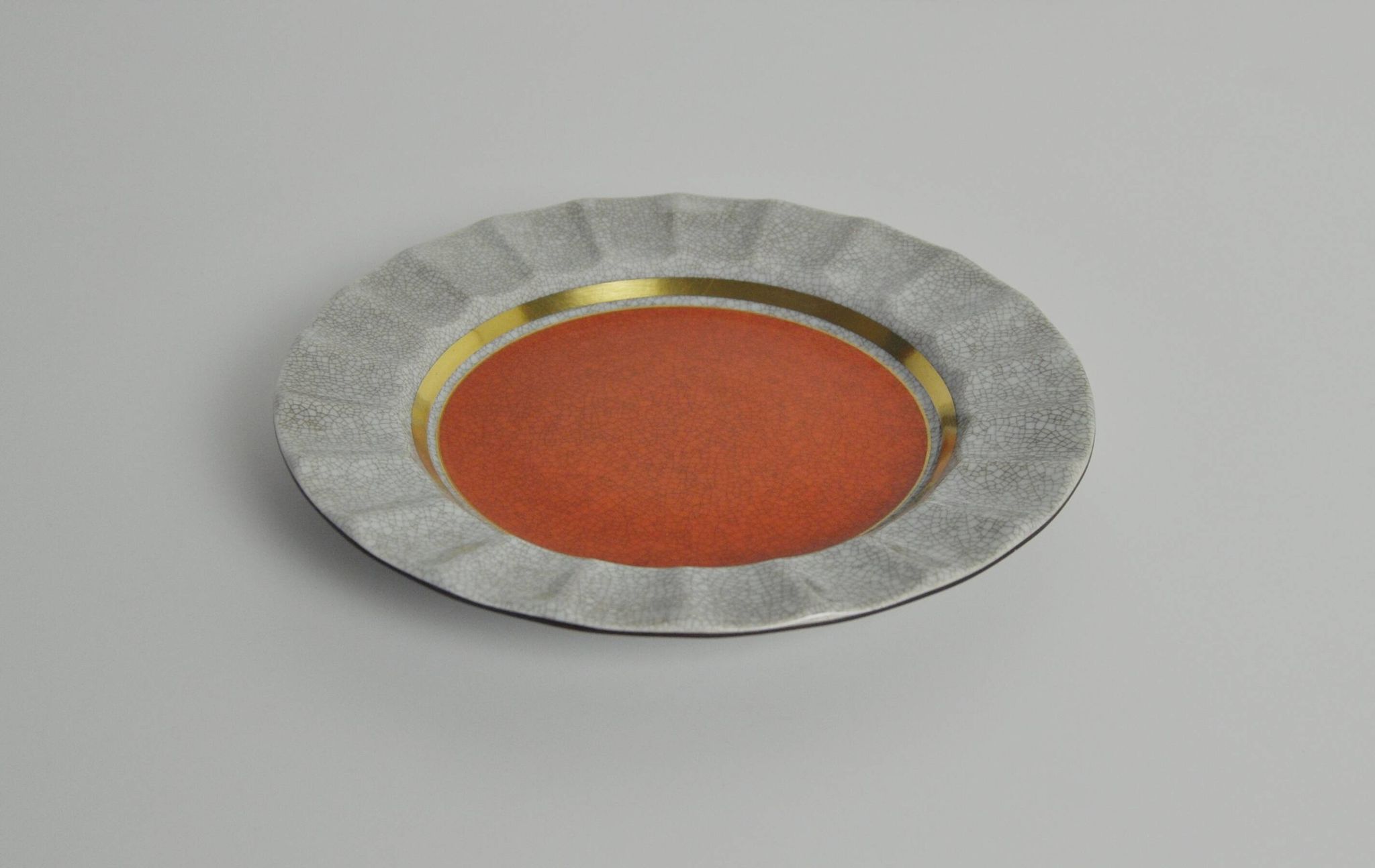 Royal Copenhagen Crackle glaze porcelain ashtray, Denmark 1950s