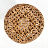TamTam type stool in wicker and cane