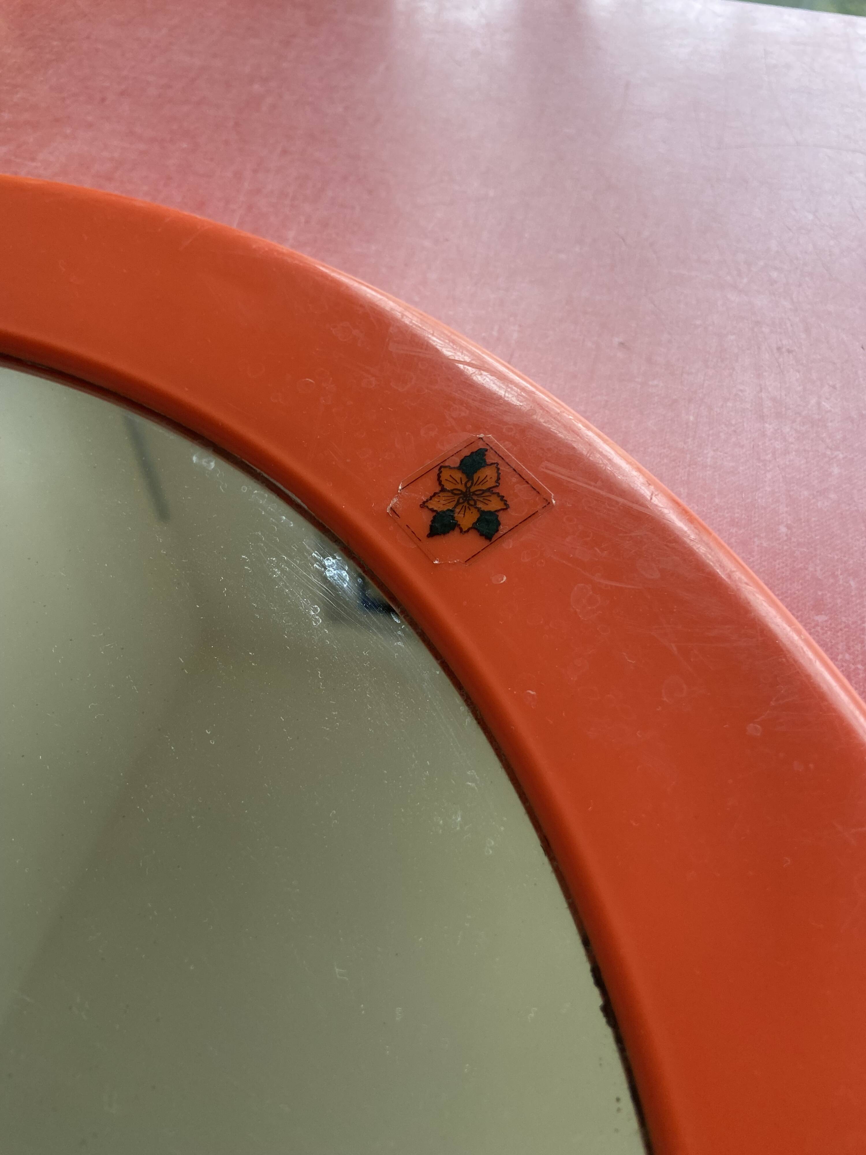 Round orange mirror Syla