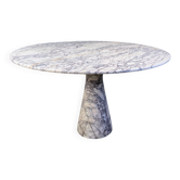 Table à manger ronde en marbre vintage, années 1970