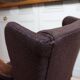 Mid-Century Brutalist Wing Armchair in the manner of Charles Dudouyt, 1950s
