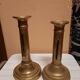 Pair of golden candle holders