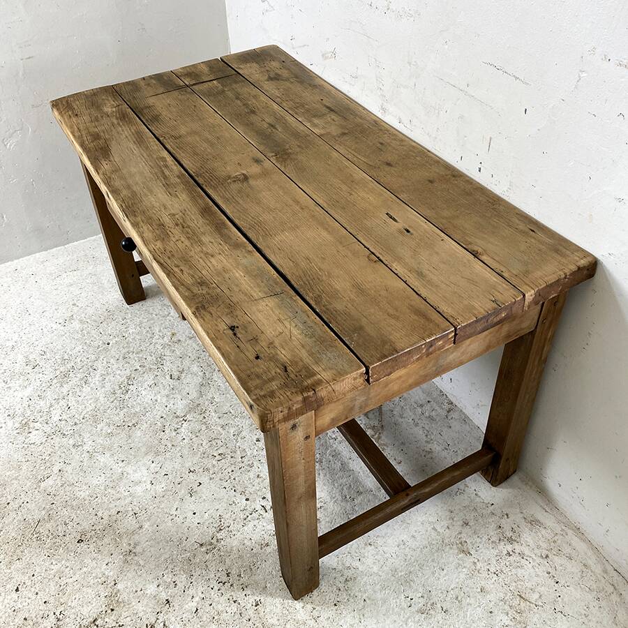 Solid wood farm table