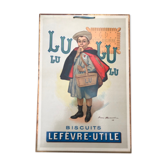 Advertising card little schoolboy Lu Lefèvre-Utile Firmin Bouisset