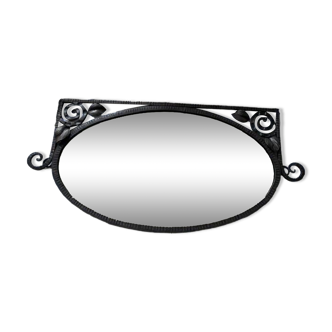 Art deco wrought iron mirror