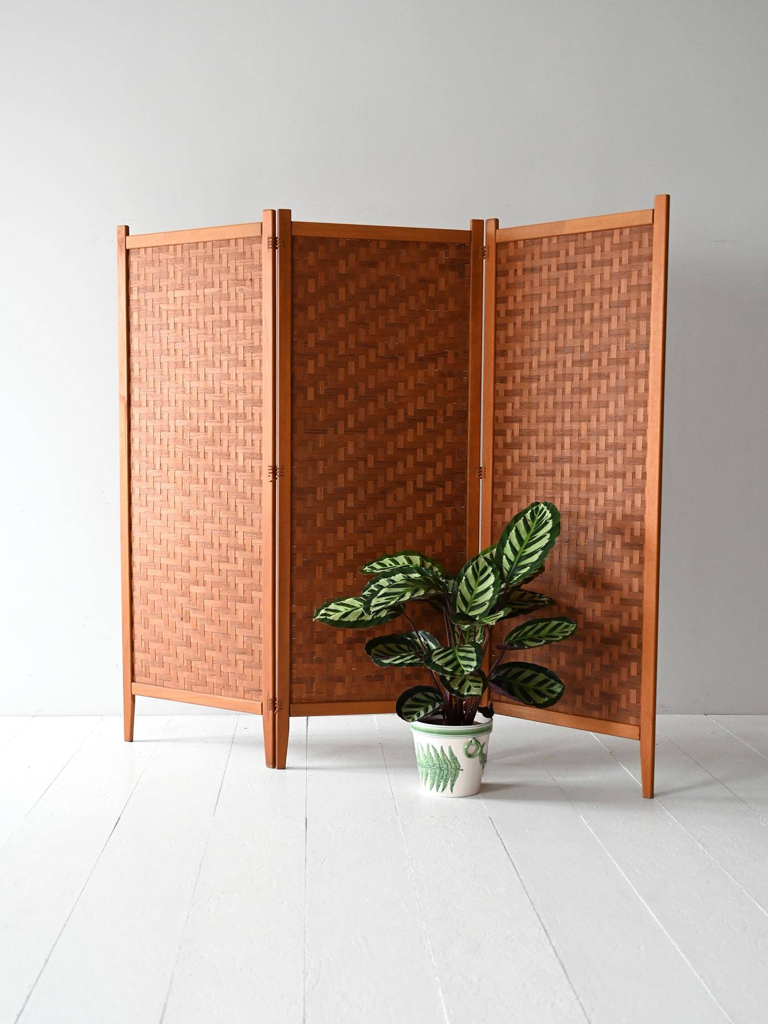 Scandinavian Spåna teak screen 1950s/60s