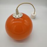 Hanging vintage space age orange ball seventies