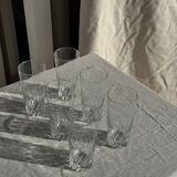 Set of 6 glass orangeade glasses H14.5 D7