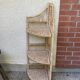 Vintage rattan corner shelf