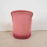 Pink velvet boudoir cocktail armchair