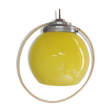Suspension glass yellow ball vintage