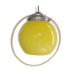 Suspension verre boule jaune vintage