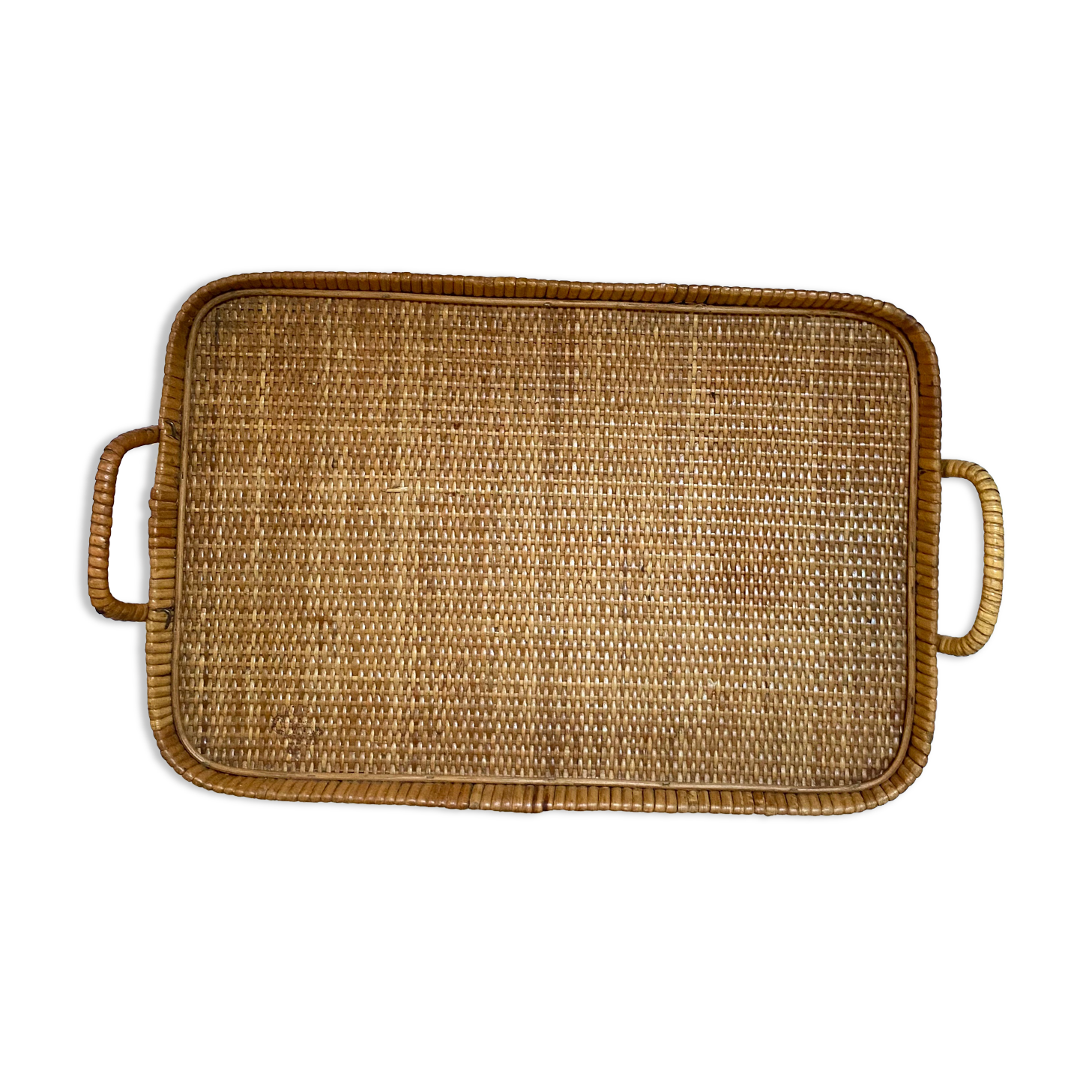 Braided rattan top, 32 x 46 cm
