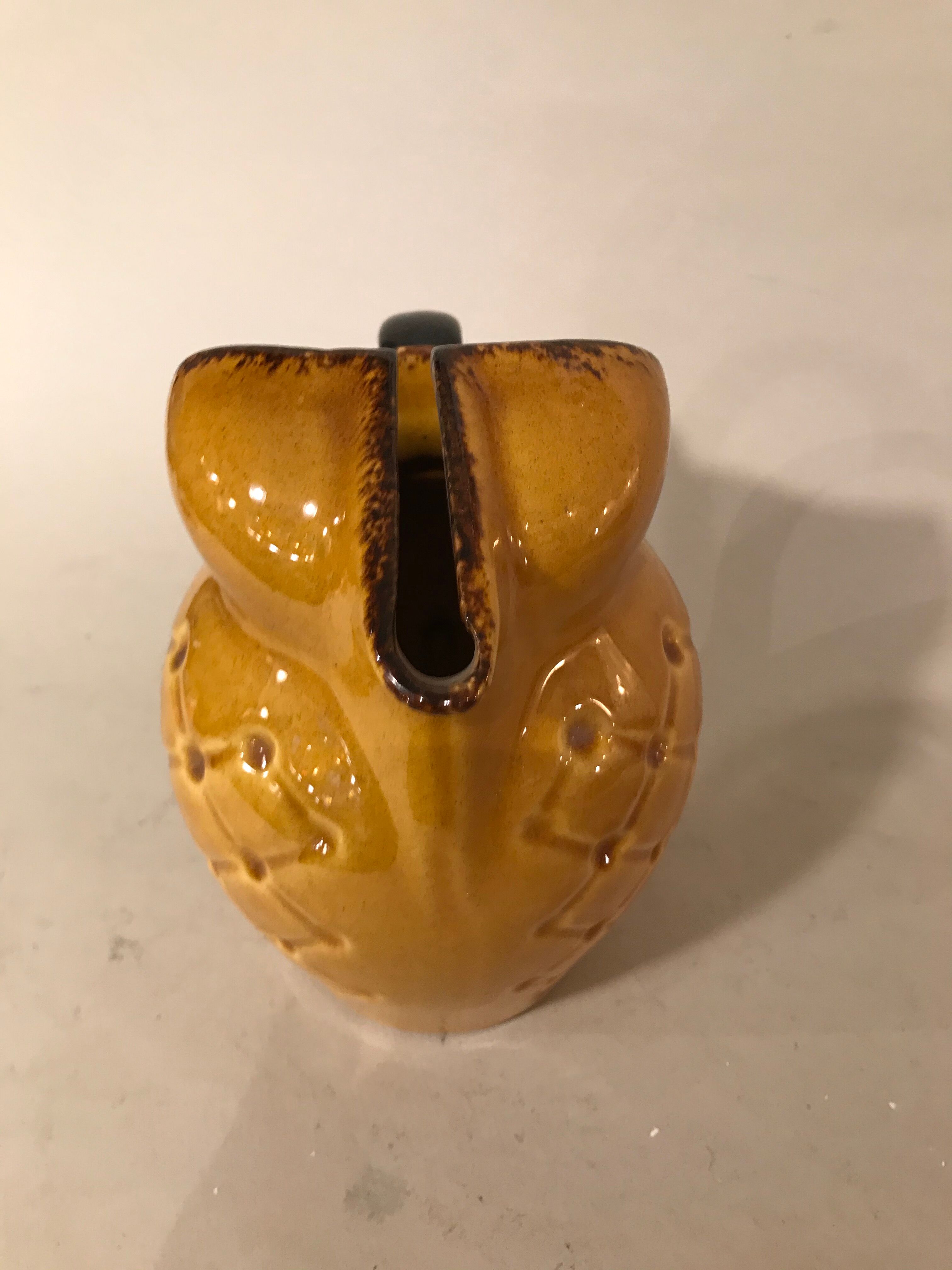 Yellow ceramic pitcher pineapple by Mireille 1950
