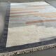 Handwoven wool rollakan rug design 'Wadden' reversible