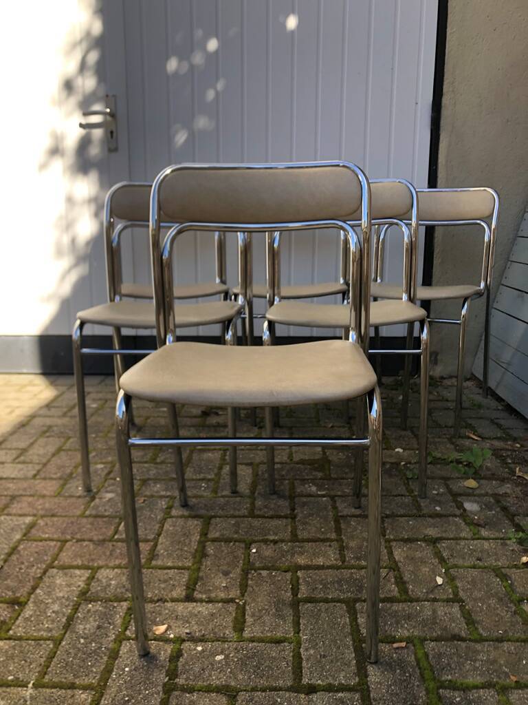 6 vintage Souvignet chairs