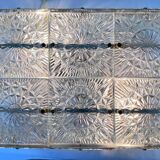 Rare glass flush mount by Kamenicky Senov, 1970s / Czechoslovakia