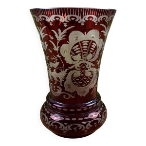 Vase en cristal de Bohême