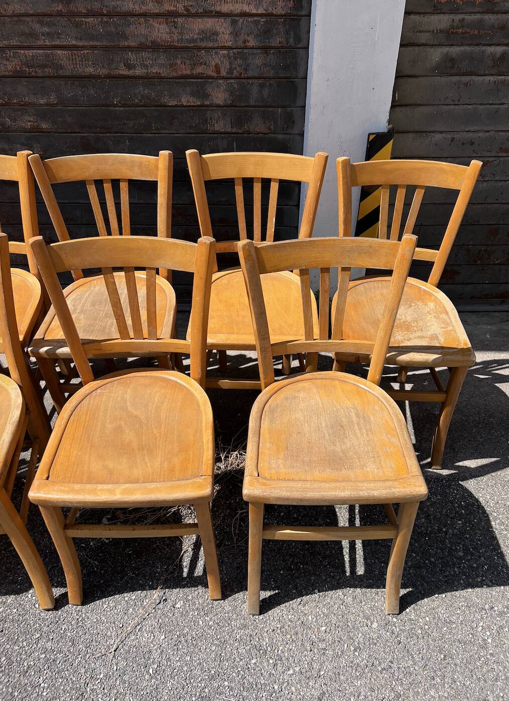 (Lot) 9 chaises bistrot vintage