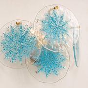 Blue Glass Disc Wall Light Vistosi, Italy, 1960s
