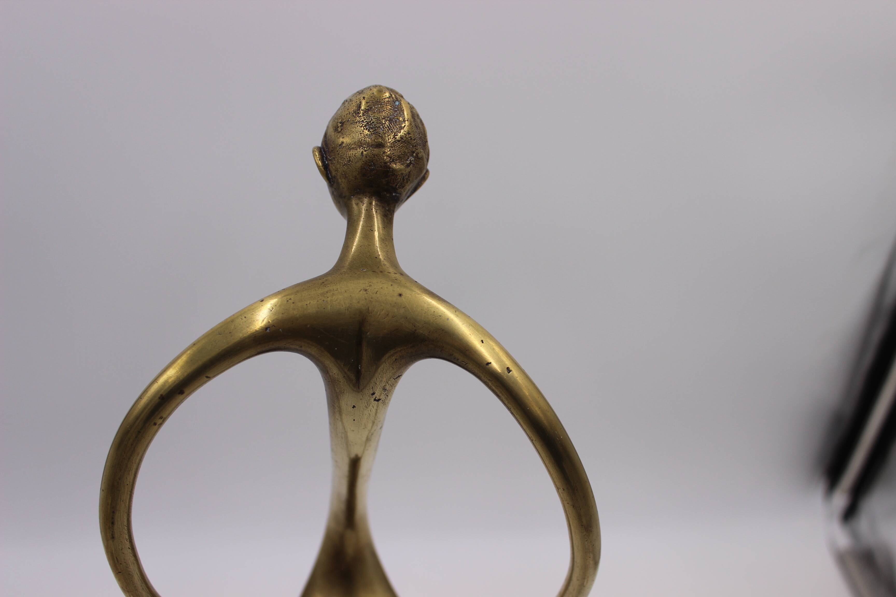 bronze sculpture brutalist modernist modern art mid century old